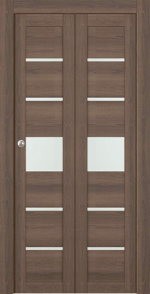 AVON 07-06 VETRO PECAN NUTWOOD BI-FOLD DOORS BELLDINNI MODERN INTERIOR DOOR - 1