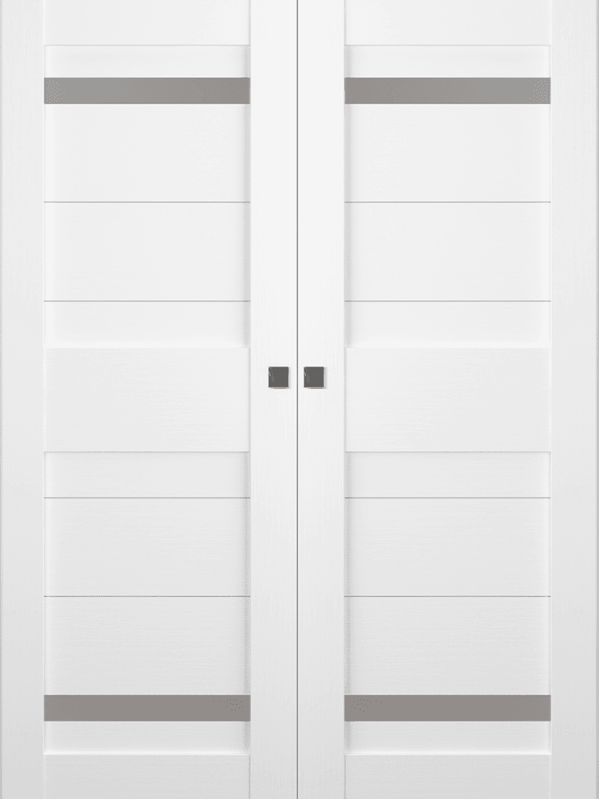 IMMA VETRO BIANCO NOBLE DOUBLE MAGIC BELLDINNI MODERN INTERIOR DOOR - 1
