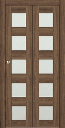 AVON 07-07 VETRO PECAN NUTWOOD BI-FOLD DOORS BELLDINNI MODERN INTERIOR DOOR - 1