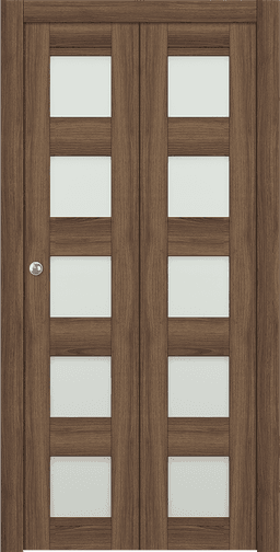 AVON 07-07 VETRO PECAN NUTWOOD BI-FOLD DOORS BELLDINNI MODERN INTERIOR DOOR - 1