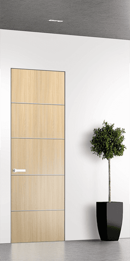 OPTIMA 4H LOIRE ASH DOUBLE INVISIBLE METAL FRAME BELLDINNI MODERN INTERIOR DOOR - 1