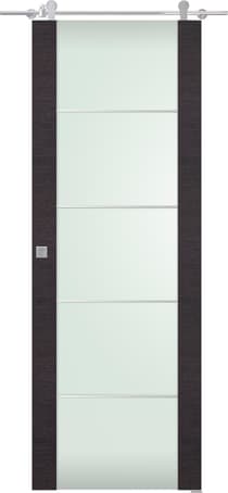 AVANTI 202 4H VETRO BLACK APRICOT BARN BELLDINNI MODERN INTERIOR DOOR - 1