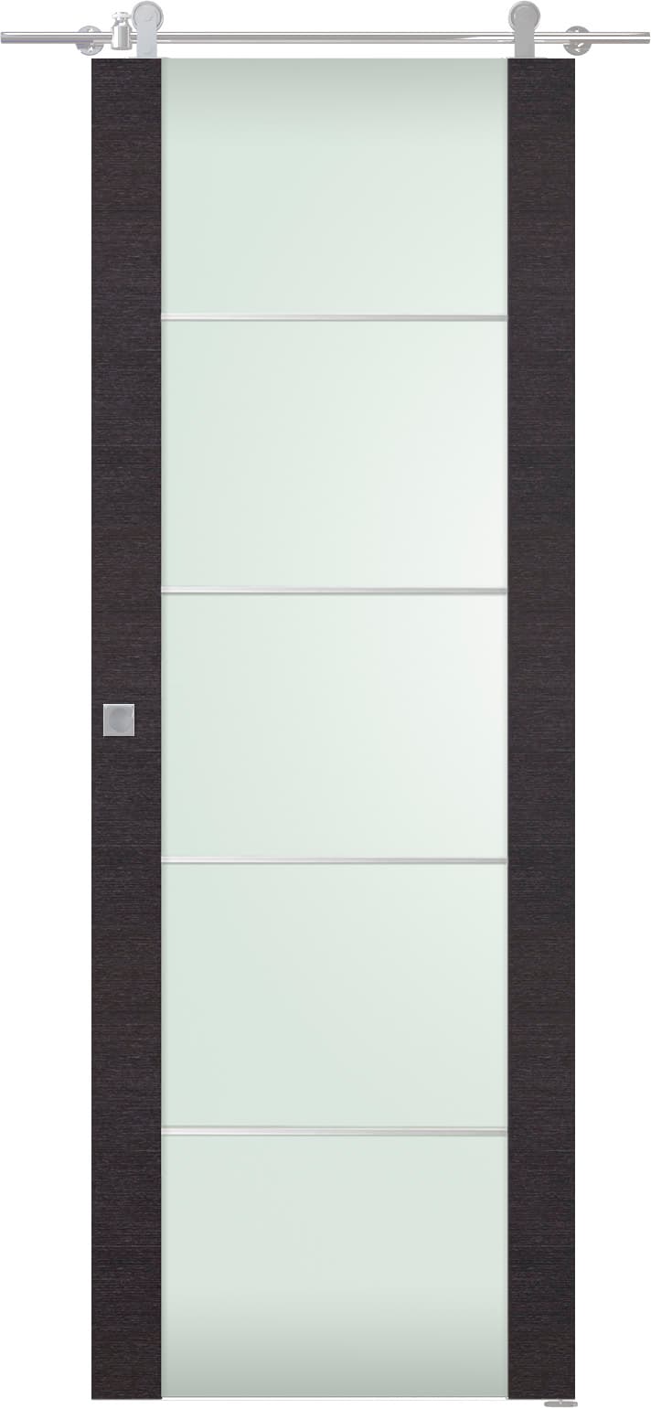 AVANTI 202 4H VETRO BLACK APRICOT BARN BELLDINNI MODERN INTERIOR DOOR - 1