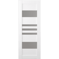 LETI VETRO BIANCO NOBLE SWING BELLDINNI MODERN INTERIOR DOOR - 2