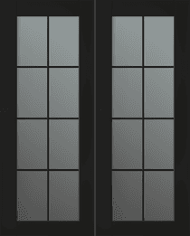 AVON 8 LITE VETRO BLACK MATTE DOUBLE INVISIBLE METAL FRAME BELLDINNI MODERN INTERIOR DOOR - 2