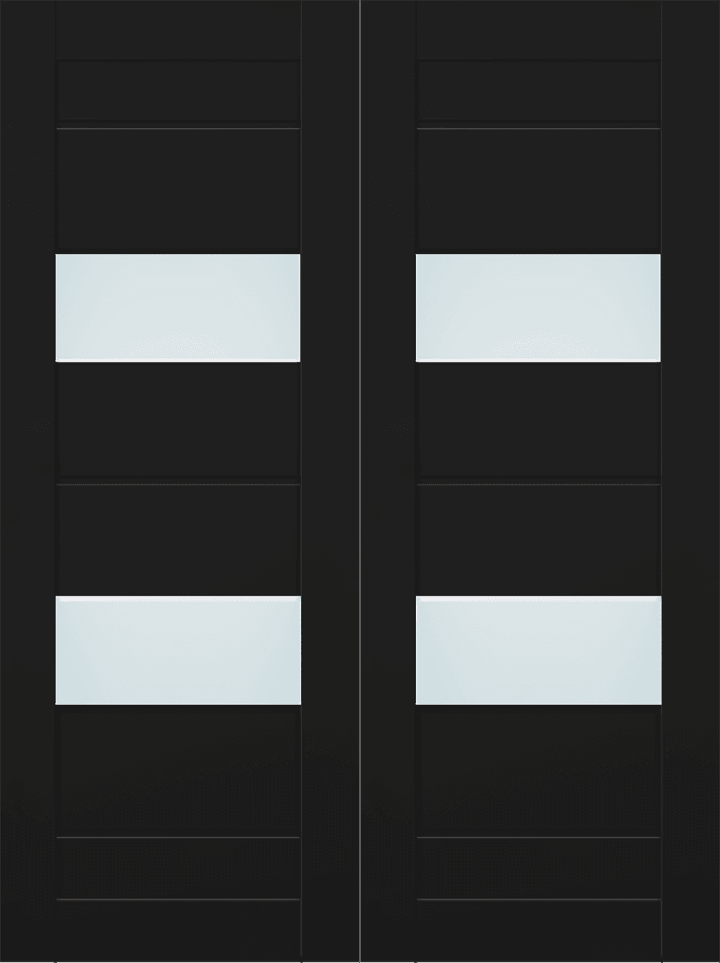 VITA VETRO BLACK MATTE DOUBLE INVISIBLE METAL FRAME BELLDINNI MODERN INTERIOR DOOR - 2