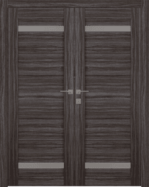 PERLA VETRO GRAY OAK DOUBLE BELLDINNI MODERN INTERIOR DOOR - 1
