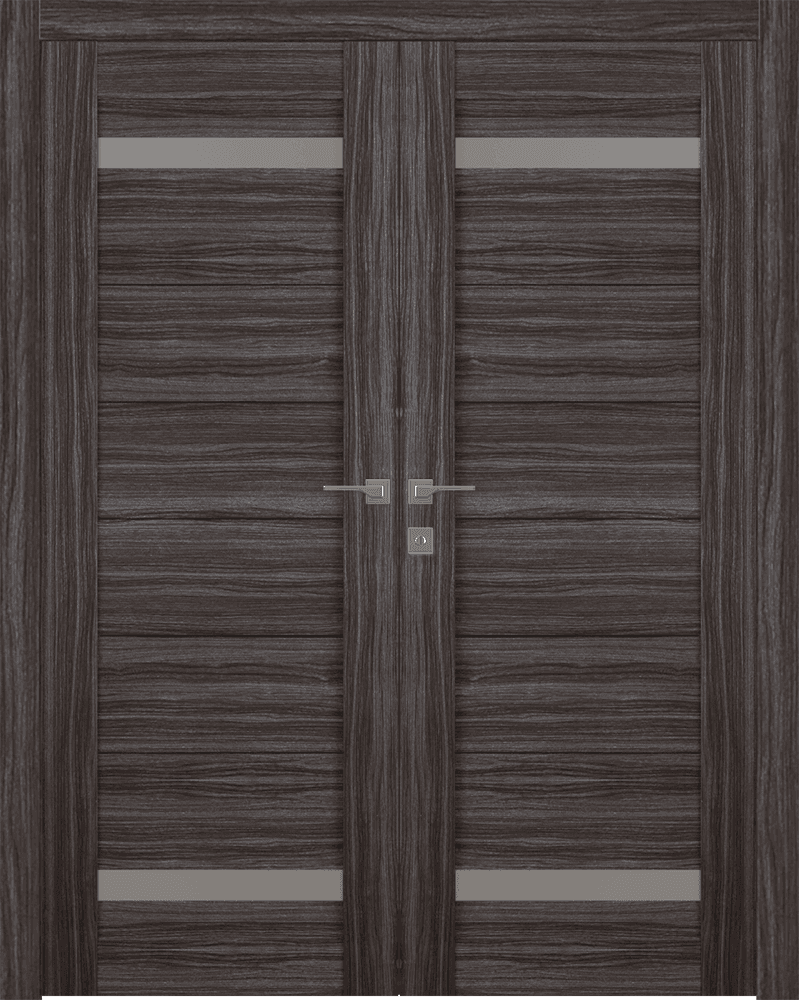 PERLA VETRO GRAY OAK DOUBLE BELLDINNI MODERN INTERIOR DOOR - 1