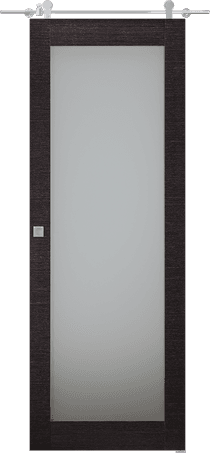 AVANTI 207 VETRO BLACK APRICOT DOUBLE BARN BELLDINNI MODERN INTERIOR DOOR - 1