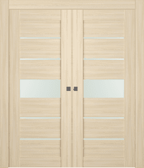 AVON 07-06 VETRO LOIRE ASH DOUBLE POCKET DOORS BELLDINNI MODERN INTERIOR DOOR - 1