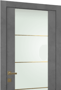 AVON 202 4H GOLD STRIPS VETRO DARK URBAN SWING DOORS BELLDINNI MODERN INTERIOR DOOR - 3