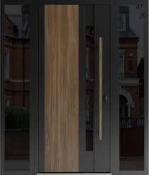 Single metal-aluminum modern exterior door Dekton 0163 - 2