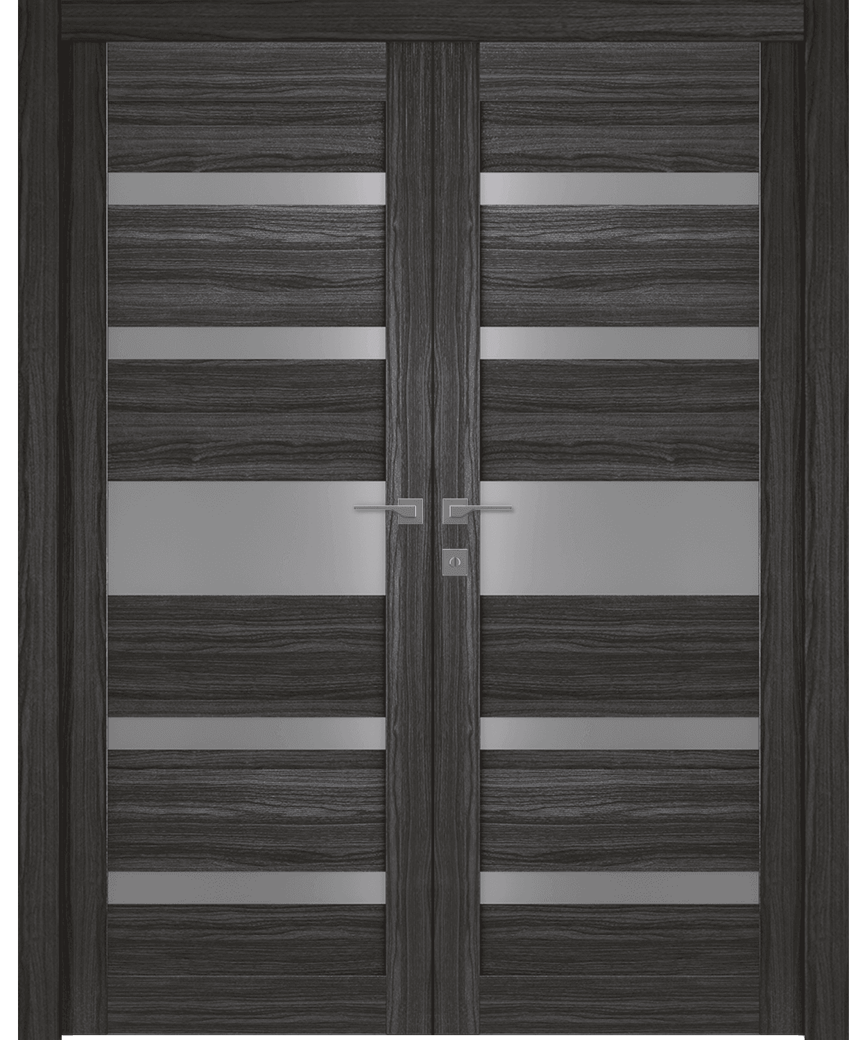GINA VETRO GRAY OAK DOUBLE DOORS BELLDINNI MODERN INTERIOR DOOR - 1