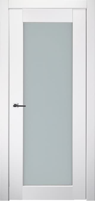 SMART PRO 207 VETRO POLAR WHITE SWING BELLDINNI MODERN INTERIOR DOOR