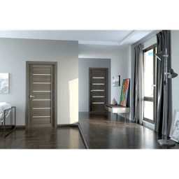 LEORA VETRO GRAY OAK SWING BELLDINNI MODERN INTERIOR DOOR - 2