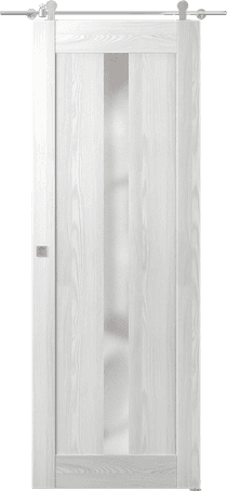 AVON 101 VETRO RIBEIRA ASH DOUBLE BARN DOORS BELLDINNI MODERN INTERIOR DOOR - 1