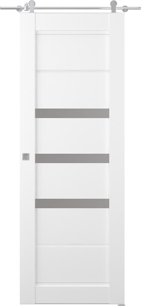 RITA VETRO BIANCO NOBLE BARN BELLDINNI MODERN INTERIOR DOOR - 1