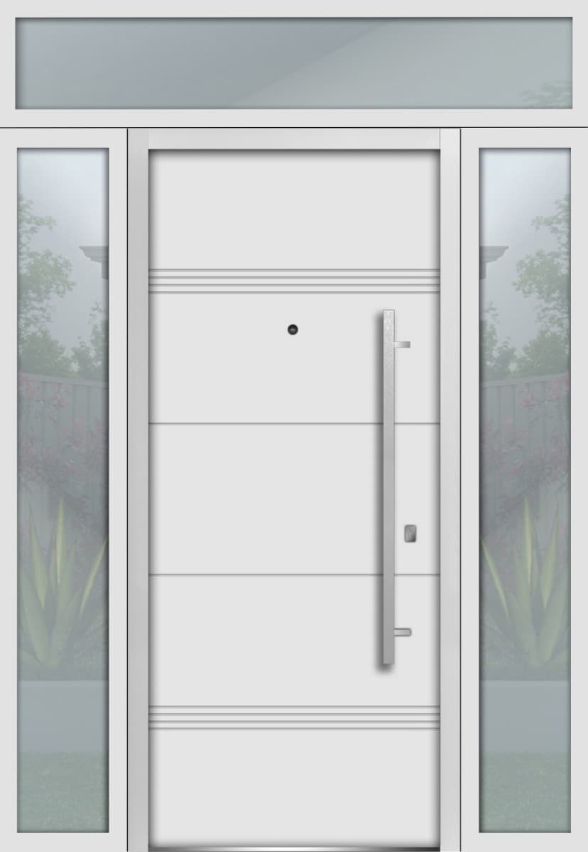 Single Modern Steel Exterior Door Deux 1705 8ft - 6