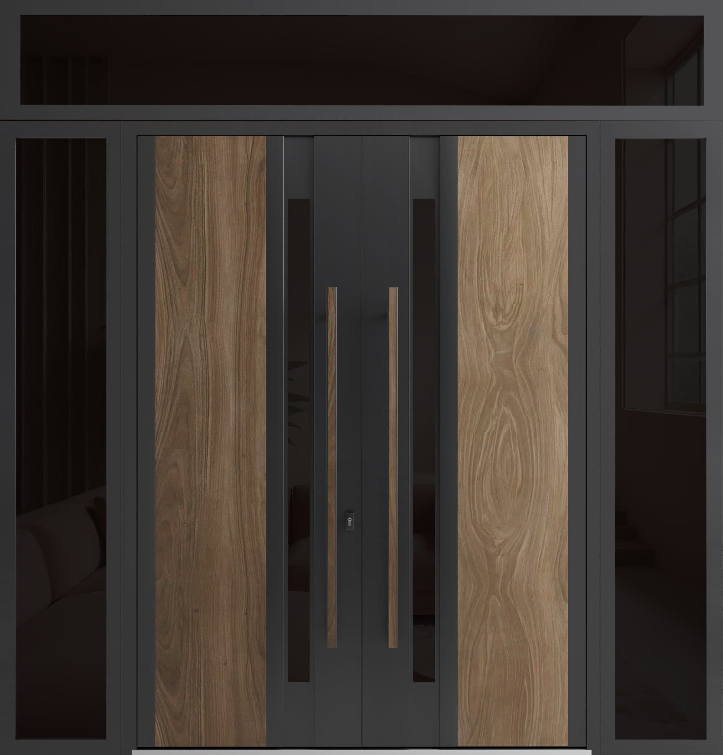 Double metal-aluminum modern exterior door Dekton 0163 - 6