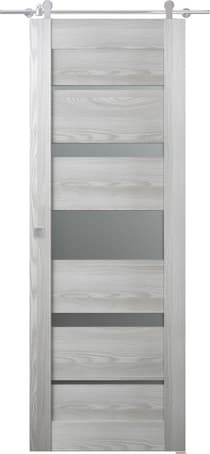 AVON 07-03 VETRO RIBEIRA ASH DOUBLE BARN BELLDINNI MODERN INTERIOR DOOR - 1