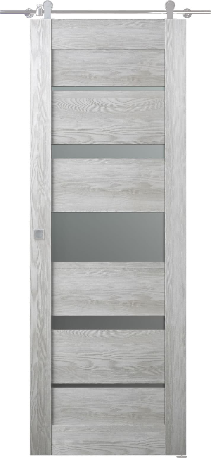 AVON 07-03 VETRO RIBEIRA ASH DOUBLE BARN BELLDINNI MODERN INTERIOR DOOR - 1