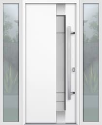 Single Modern Steel Exterior Door Deux 1713 White - 3