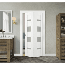 MIRELLA VETRO BIANCO NOBLE BI-FOLD BELLDINNI MODERN INTERIOR DOOR - 2
