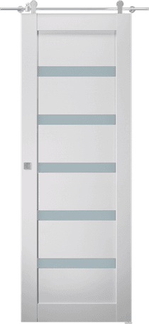 LEORA VETRO BIANCO NOBLE BARN BELLDINNI MODERN INTERIOR DOOR - 1