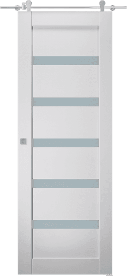 LEORA VETRO BIANCO NOBLE BARN BELLDINNI MODERN INTERIOR DOOR - 1
