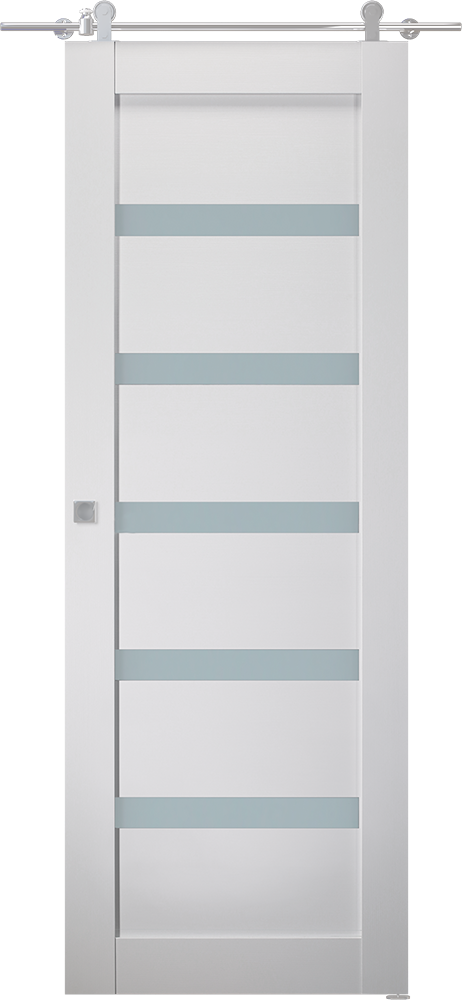 LEORA VETRO BIANCO NOBLE BARN BELLDINNI MODERN INTERIOR DOOR