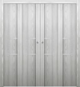 AVON 01 2H RIBEIRA ASH DOUBLE BI-FOLD BELLDINNI MODERN INTERIOR DOOR - 1