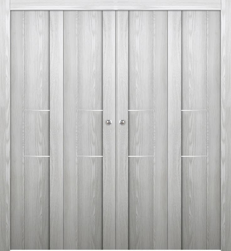 AVON 01 2H RIBEIRA ASH DOUBLE BI-FOLD BELLDINNI MODERN INTERIOR DOOR - 1