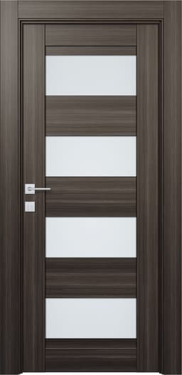 DELLA VETRO GRAY OAK SWING BELLDINNI MODERN INTERIOR DOOR - 1