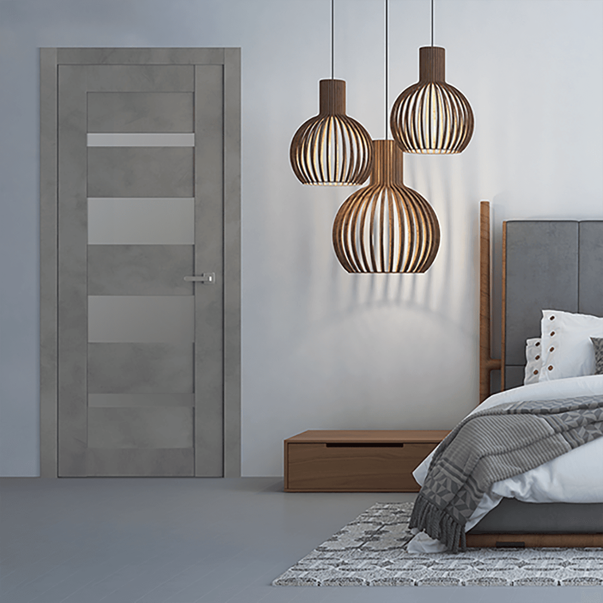 AVON 07-01 VETRO DARK URBAN BARN BELLDINNI MODERN INTERIOR DOOR - 6