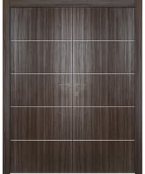 PALLADIO 4H GRAY OAK DOUBLE BELLDINNI MODERN INTERIOR DOOR - 1