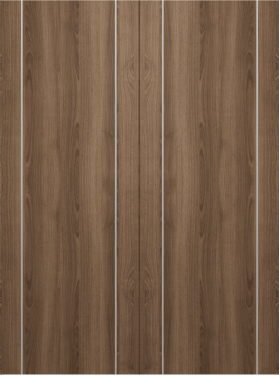 OPTIMA 2U PECAN NUTWOOD DOUBLE BARN DOORS BELLDINNI MODERN INTERIOR DOOR - 2