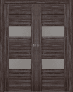 VITA VETRO GRAY OAK DOUBLE POCKET BELLDINNI MODERN INTERIOR DOOR - 1