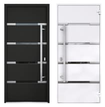 Single Modern Steel Exterior Door Deux 1105 Black 8ft - 7