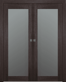 AVON 207 VETRO VERALINGA OAK DOUBLE POCKET BELLDINNI MODERN INTERIOR DOOR - 1