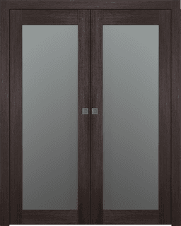 AVON 207 VETRO VERALINGA OAK DOUBLE POCKET BELLDINNI MODERN INTERIOR DOOR - 1
