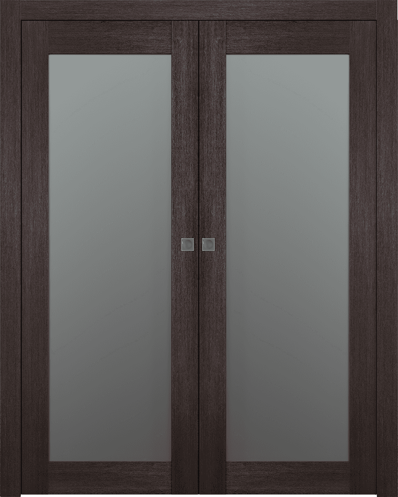 AVON 207 VETRO VERALINGA OAK DOUBLE POCKET BELLDINNI MODERN INTERIOR DOOR - 1