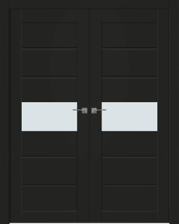 EDNA VETRO BLACK MATTE CLOSET BELLDINNI MODERN INTERIOR DOOR - 1