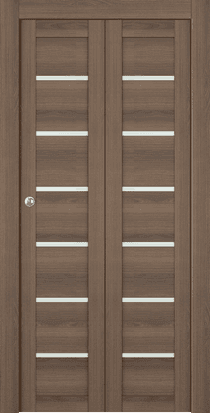 AVON 07-02 VETRO PECAN NUTWOOD BI-FOLD DOORS BELLDINNI MODERN INTERIOR DOOR - 1