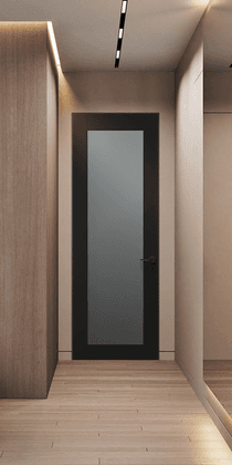 AVON 207 VETRO BLACK MATTE INVISIBLE METAL FRAME BELLDINNI MODERN INTERIOR DOOR - 1