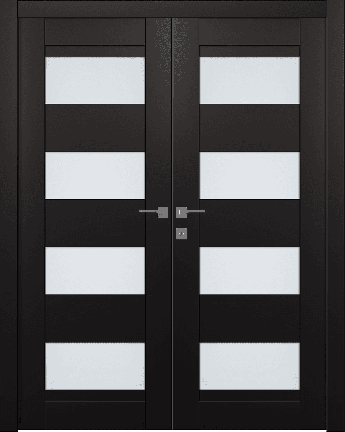 DELLA VETRO BLACK MATTE CLOSET BELLDINNI MODERN INTERIOR DOOR - 1