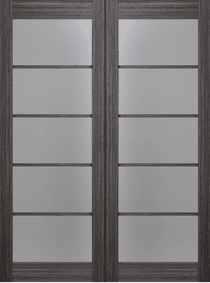 PALLADIO 5 LITE VETRO GRAY OAK BI-FOLD BELLDINNI MODERN INTERIOR DOOR - 3