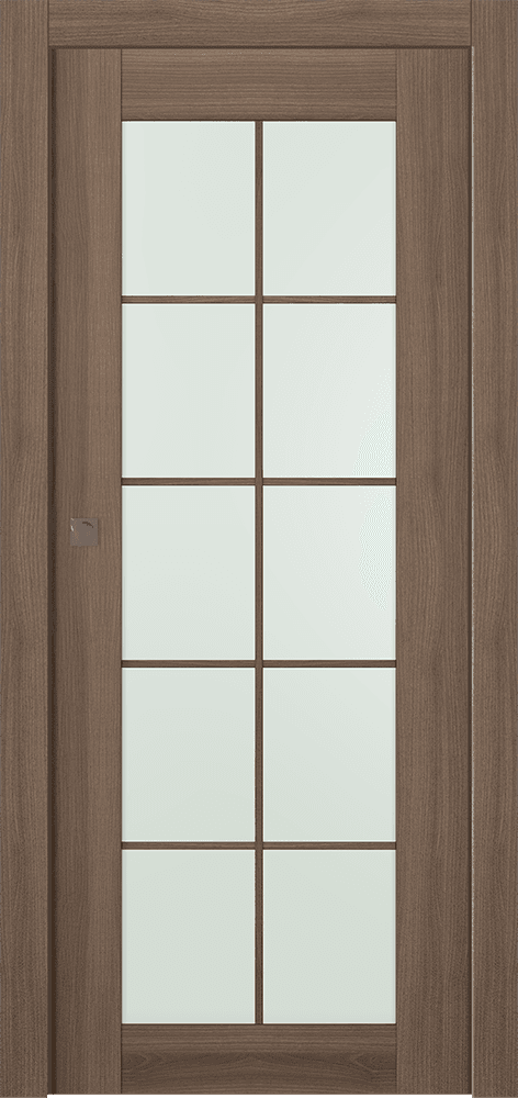 AVON 10 LITE VETRO PECAN NUTWOOD POCKET BELLDINNI MODERN INTERIOR DOOR - 1