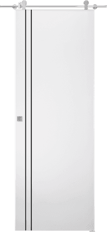 SMART PRO 2V BLACK POLAR WHITE BARN DOORS BELLDINNI MODERN INTERIOR DOOR - 1