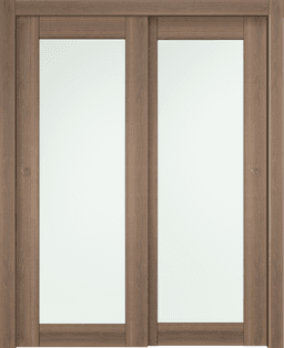 AVON 207 VETRO PECAN NUTWOOD BYPASS DOORS BELLDINNI MODERN INTERIOR DOOR - 1