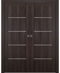 AVON 01 4H VERALINGA OAK DOUBLE POCKET DOORS BELLDINNI MODERN INTERIOR DOOR - 1